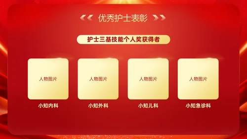 红色大气风护士节表彰颁奖典礼