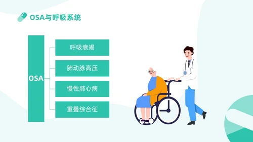 蓝色插画医护PPT模板健康宣讲