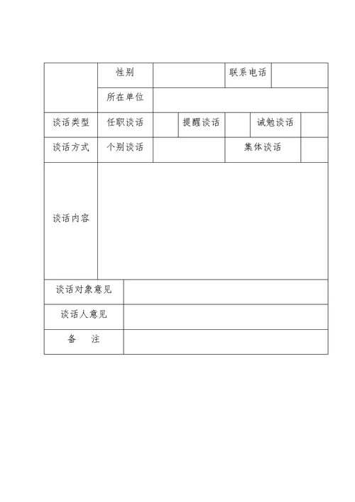 落实党内谈话制度暂行办法