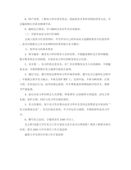 精编之大学生实习工作计划范文.docx