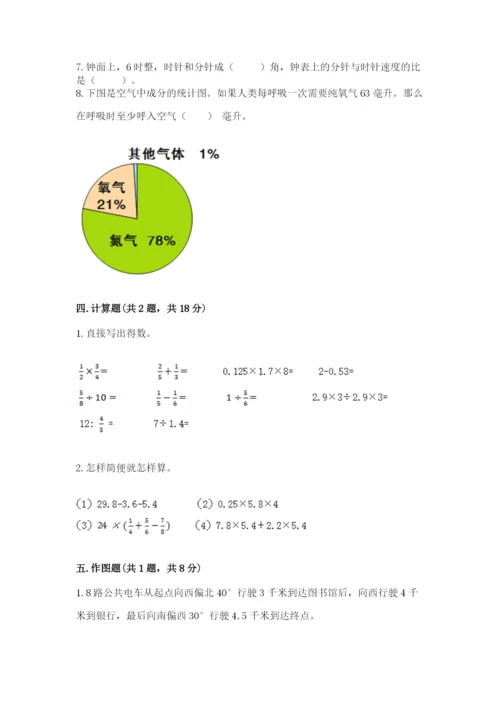 小学数学六年级上册期末模拟卷及参考答案（预热题）.docx