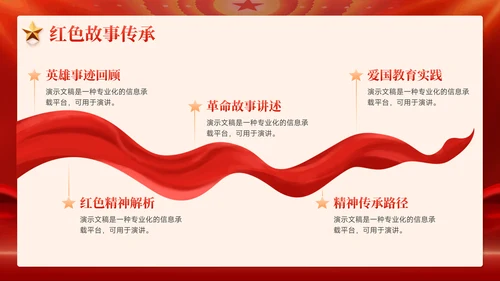 红色党政风红色文化红色精神培训学习PPT模板