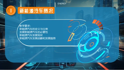 新能源汽车电动汽车概念车通用PPT模板