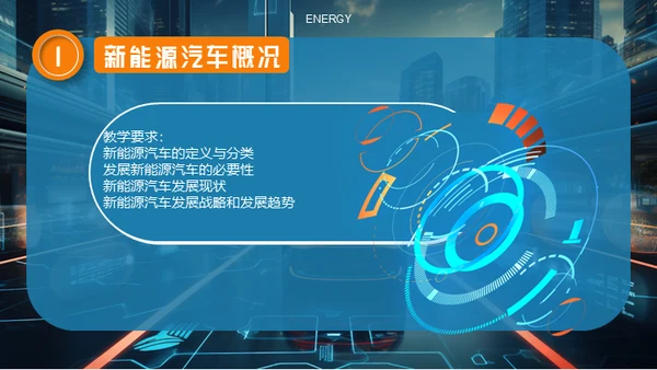 新能源汽车电动汽车概念车通用PPT模板