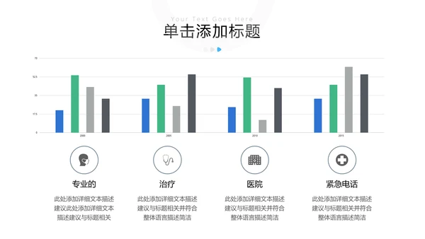 欧美风医疗医生汇报医院宣传动态PPT模板