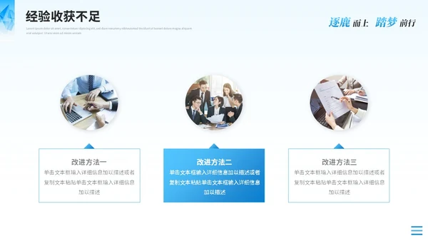 蓝色简约运营述职报告工作汇报工作总结ppt模板