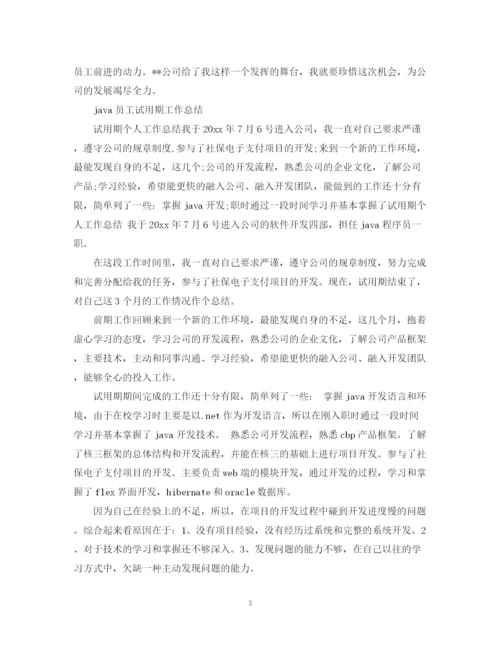 精编之java实习期工作总结范文.docx