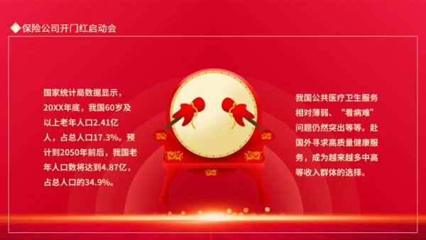 保险公司开门红启动会动态通用PPT模板