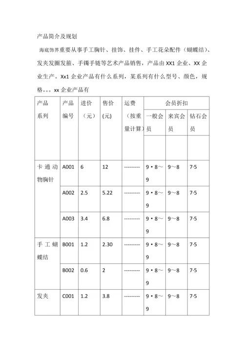 毕业设计电子商务创业方案.docx