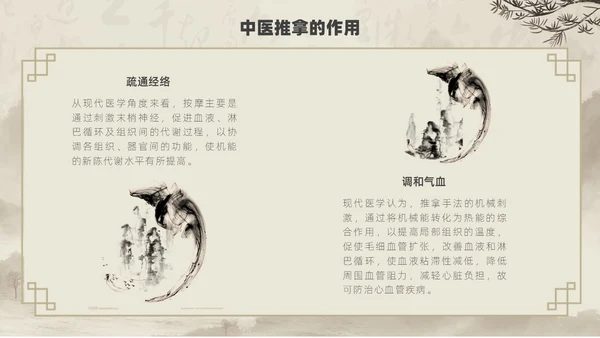 水墨风中医推拿按摩ppt模板
