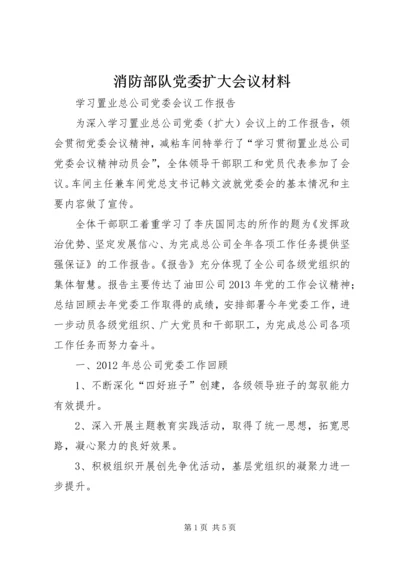 消防部队党委扩大会议材料.docx