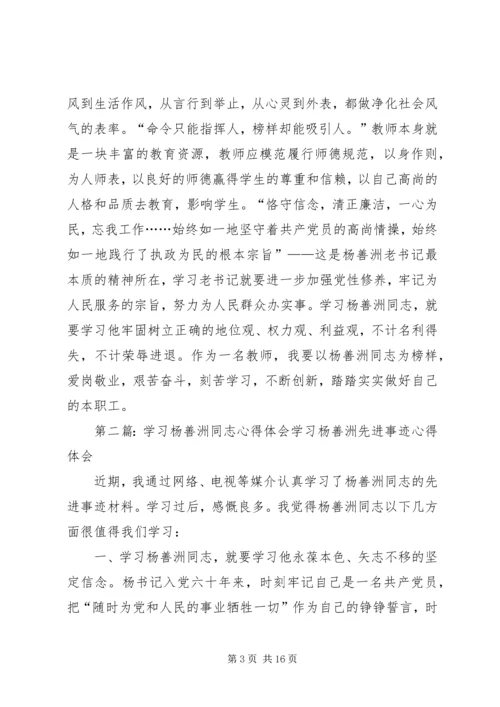学习杨善洲同志心得体会.docx