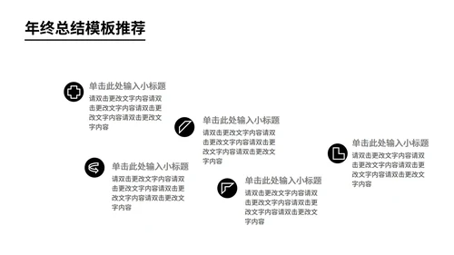 黑色商务风员工年终总结汇报PPT模板