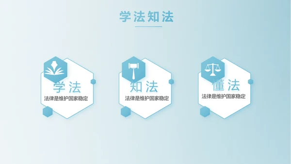 蓝色中国风法律法学讲堂PPT动态模板