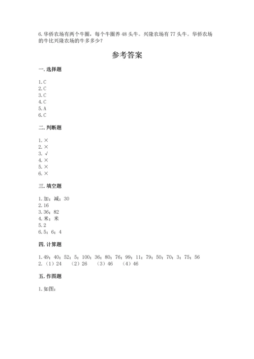 2022人教版二年级上册数学期中测试卷精品【夺冠系列】.docx
