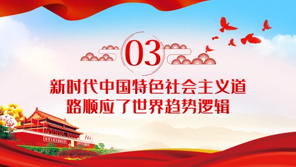 新时代中国特色社会主义道路蕴含的逻辑PPT模板