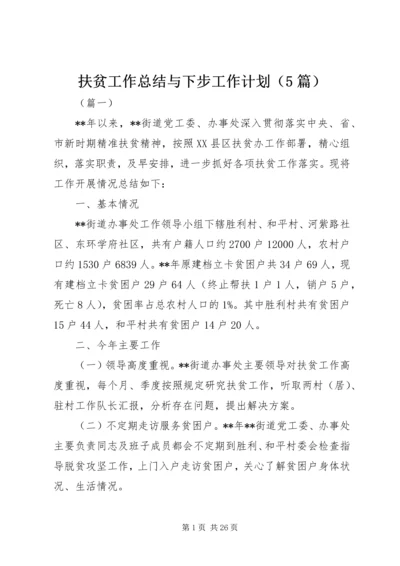 扶贫工作总结与下步工作计划（5篇）.docx