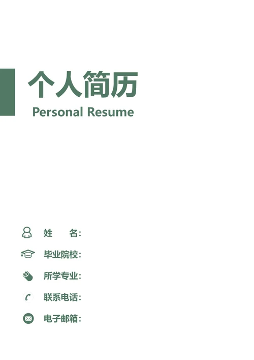 教师求职简历 (2)