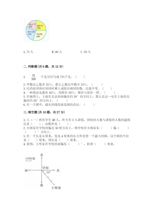 人教版六年级上册数学期末测试卷精品（完整版）.docx