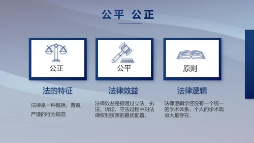 蓝色大气法律律法宣传讲座PPT