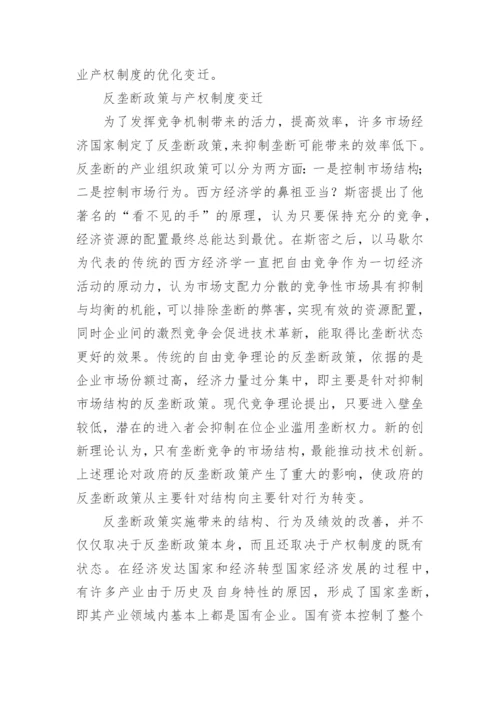 产业组织政策与产权制度变迁论文.docx