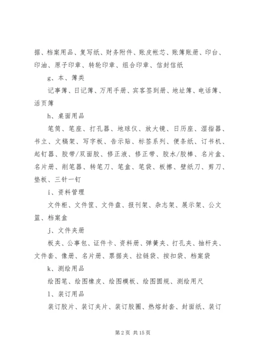 公司常用办公用品.docx