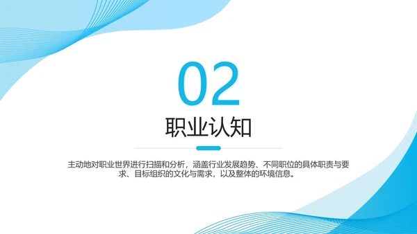 蓝色简约风大学生职业生涯规划