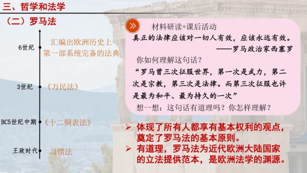 人教统编版九年级历史上册第6课希腊罗马古典文化【课件】