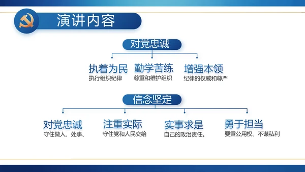 蓝色党建纪检监察倡廉教育工作总结PPT模板