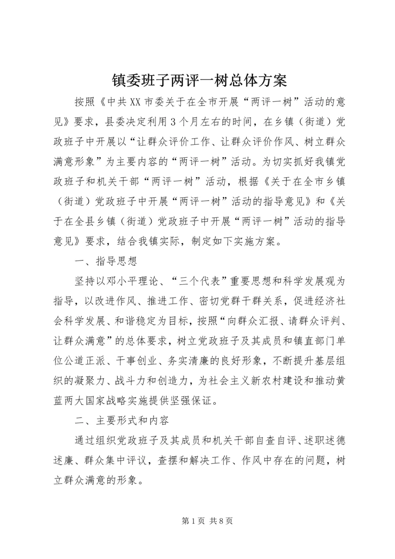 镇委班子两评一树总体方案.docx