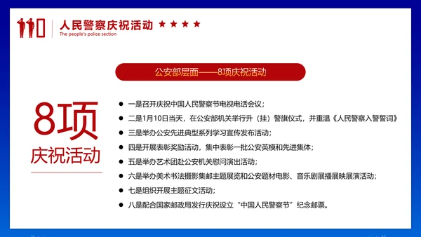 中国人民警察节公安干警ppt课件模板