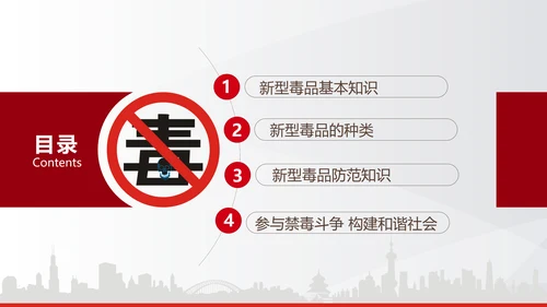 世界禁毒日宣传禁毒知识教学PPT模板