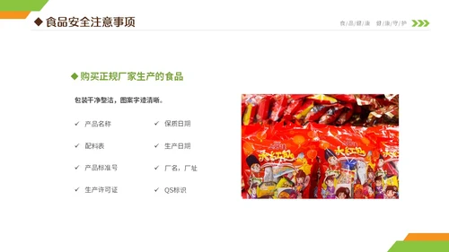 黄绿双色清新简约6月食品安全宣传周小学生食品安全主