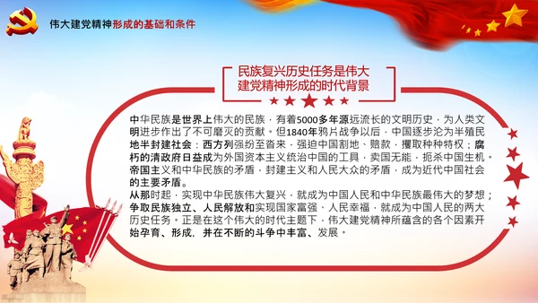 建党100周年伟大的建党精神七一讲话PPT