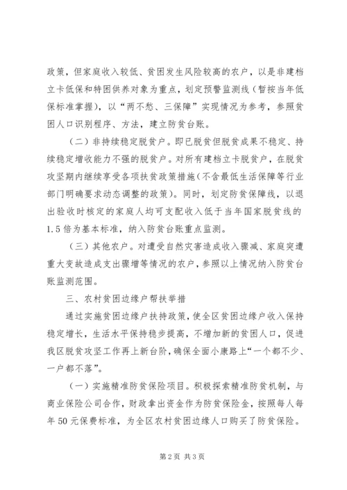 关于加强农村贫困边缘户帮扶工作的情况报告.docx