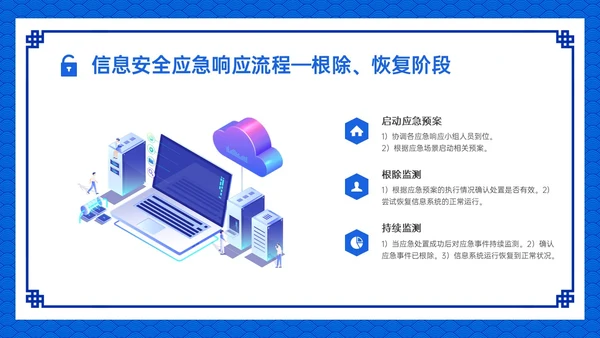 蓝色古风卡通信息安全应急培训PPT课件