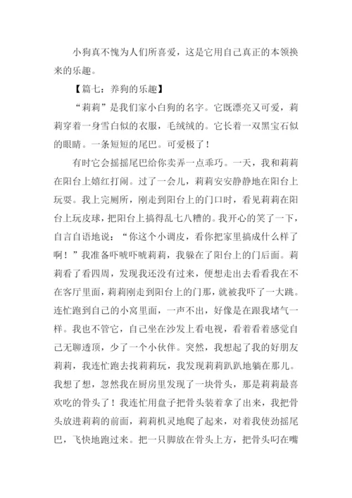 养狗的乐趣作文500字.docx