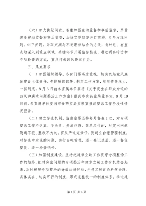 群众身边四风和腐败问题整治方案 (2).docx