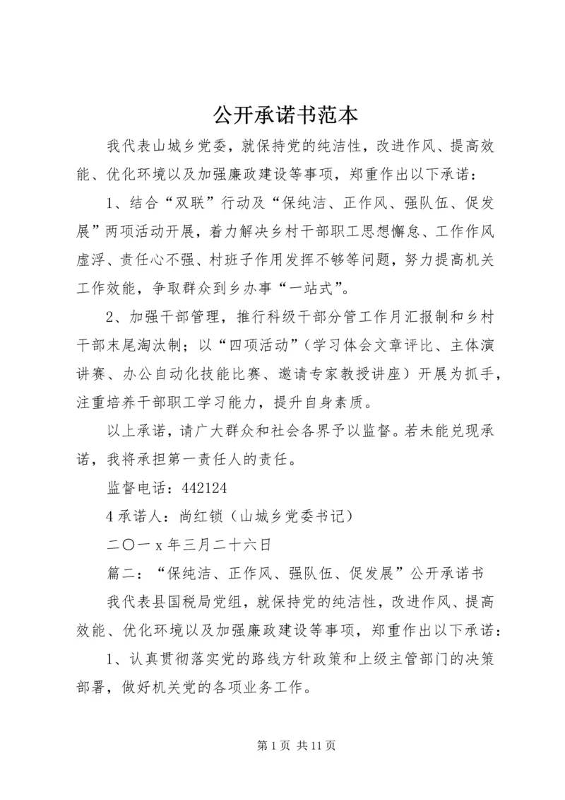 公开承诺书范本 (2).docx