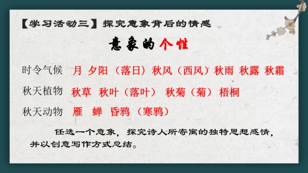 九上语文古诗词整合复习 课件（共17张PPT）
