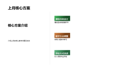 教学方案优化探索