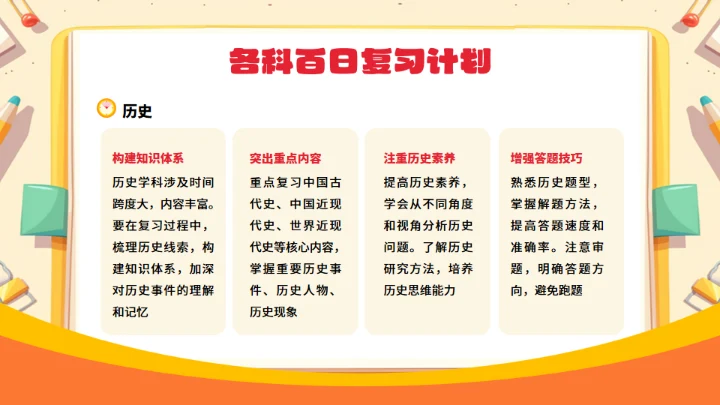 高考倒计时100天中考中高考通用PPT模板