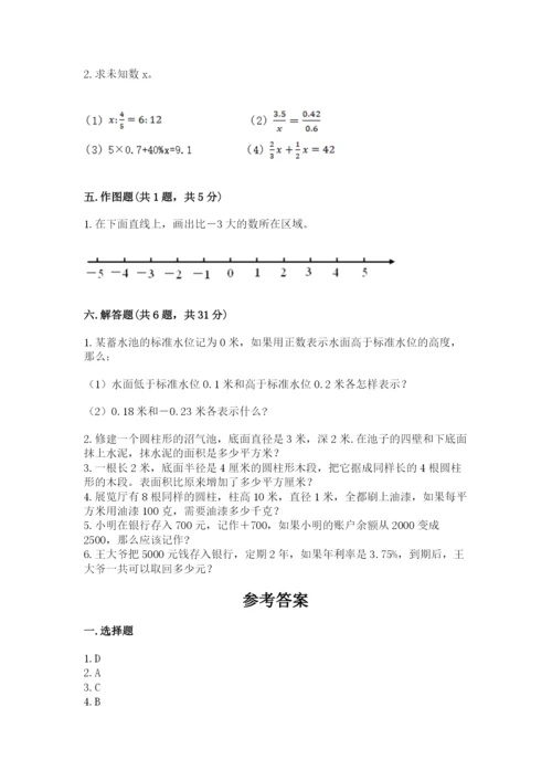 滨州地区小升初数学测试卷及完整答案一套.docx