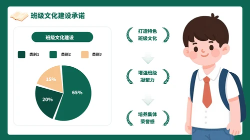 绿色插画风班委竞选竞选演讲PPT模板