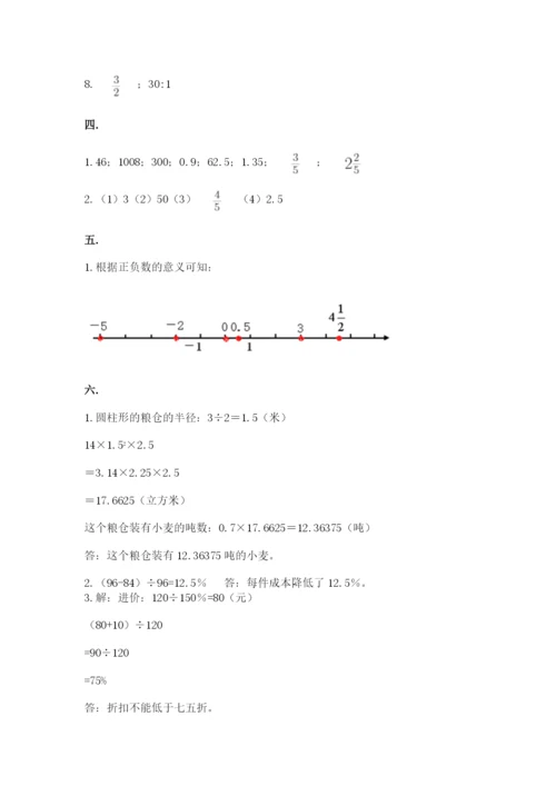 人教版六年级数学小升初试卷精品【能力提升】.docx