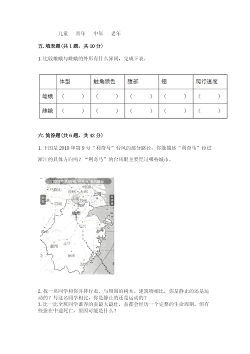 教科版小学科学三年级下册 期末测试卷【必考】.docx