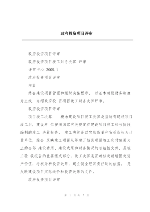 政府投资项目评审.docx