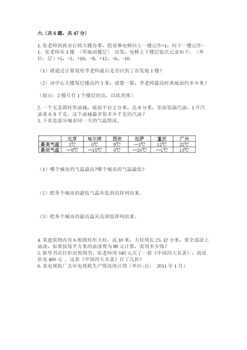 苏教版六年级数学小升初试卷及完整答案（网校专用）.docx