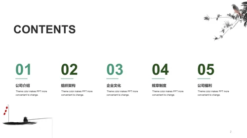 绿色国风教育培训课件PPT案例