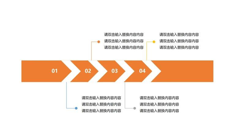 橙色箭头流程管理介绍PPT模板